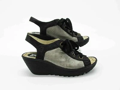 Zapato Fly London para mujer Yito talla 10,5 M EUR 41 tacón de cuña con tira trasera usado qp Foto 1 de 4