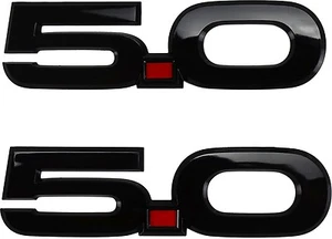 OEM NEW 2015-2018 Ford Mustang GT 5.0L V8 Black Fender Emblem - PAIR LH RH Kit - Picture 1 of 4