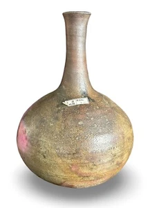 Japanese Tamba-Tachikui Ceramic Vase 8.25”H - Picture 1 of 13