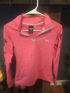 Victoria Secret PINK Quarter Zip Pink Gr. XS NAGELNEU!!! Daumenlöcher Polyester - Bild 1 von 8
