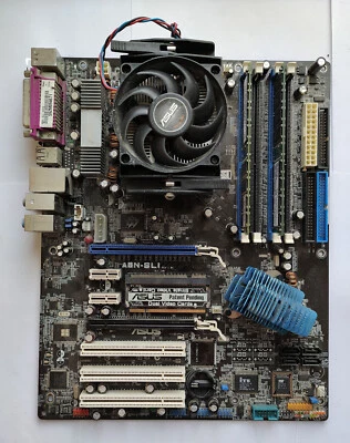 Asus A8N-SLI Motherboard with Athlon 64 X2 3800+ CPU and 2GB RAM - Test OK! - Image 1 of 4