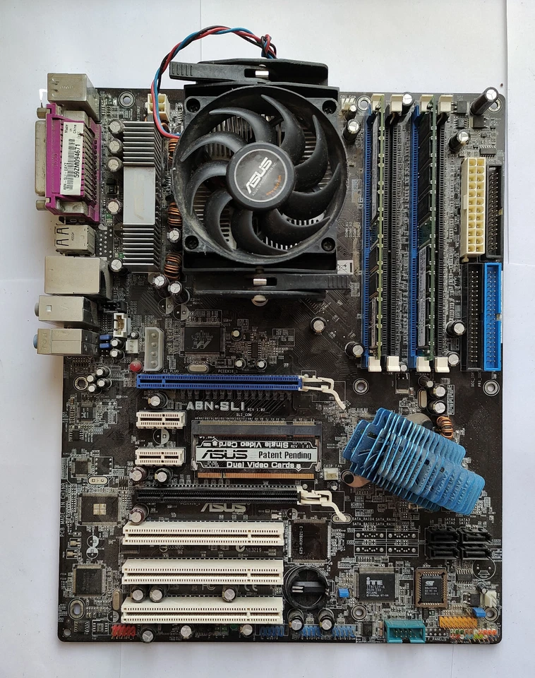 Asus A8N-SLI Motherboard with Athlon 64 X2 3800+ CPU and 2GB RAM - Test OK! - Image 1 of 4