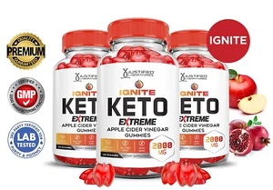 Ignite Keto Extreme ACV Gummies 2000MG Apple Cider Vinegar 180 Gummys - Picture 1 of 5