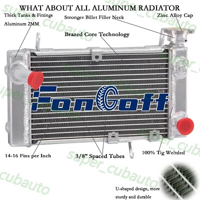 Aluminum Racing Radiator For 1999-02 Suzuki SV650 SV650S SV 650 SV 650S 2001 Foto 1 de 4