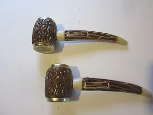 VINTAGE SET OF ILLINOIS HOME OF ABE LINCOLN PIPE SALT & PEPPER SHAKERS - Picture 1 of 5