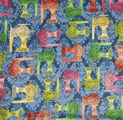 1yd x 43" 100% cotton, Leslie Moak Murray for Quilting Treasures, Sewing Machine - Image 1 of 3