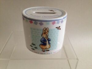 WEDGWOOD: "Peter Rabbit" Oval Money Box. Made in England>