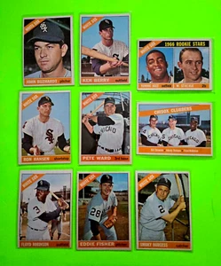 Lot of 9 1966 Topps Chicago  White Sox vintage baseball  PETE WARD, EDDIE FISHER - Picture 1 of 5