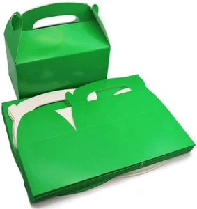 Green Treat Favor Boxes (12 Pack) Paper Cardboard. - Picture 1 of 4