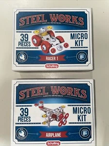 Toy Car Airplane Build Micro Kits Classic Construction Set Of 2 Racer Plane - Picture 1 of 1