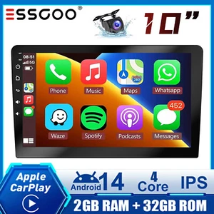 Radio estéreo para automóvil doble 2Din 10" IPS pantalla táctil Bluetooth audio WiFi 2+32G AHD - Imagen 1 de 11