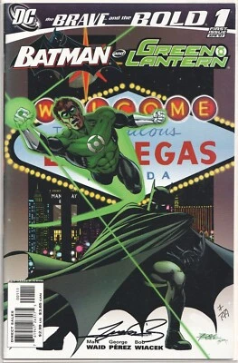 BRAVE AND THE BOLD #1 BATMAN GREEN LANTERN DYNAMIC FORCES SIGNED PEREZ DF COA DC - Image 1 of 2