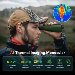 384*288 Thermal Imager Monocular DNR Waterproof Night Vision Goggles PIP Camera - Picture 1 of 23