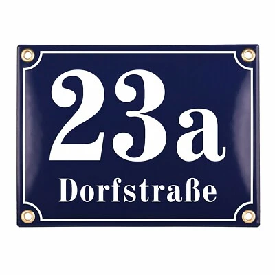 Emailschild 15x20 cm Personalisiert Hausnummer Adresse Schild mit Straßennamen - Image 1 of 4