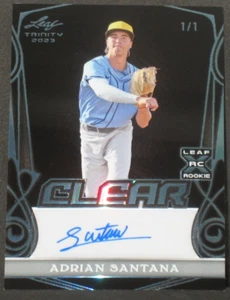 Adrian Santana 2023 Hoja Trinidad Claro Autógrafo Novato Azul) 1/1) 1 de 1 Tampa - Imagen 1 de 2