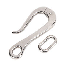 01) Stainless Steel Yacht Hook And Eye With Quick Release Link Yacht Hook Marine