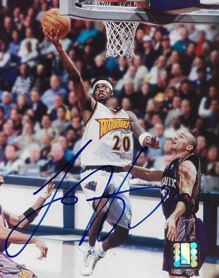 Foto firmada por Larry Hughes Golden State Warriors 8x10 certificado de autenticidad. Foto 1 de 1