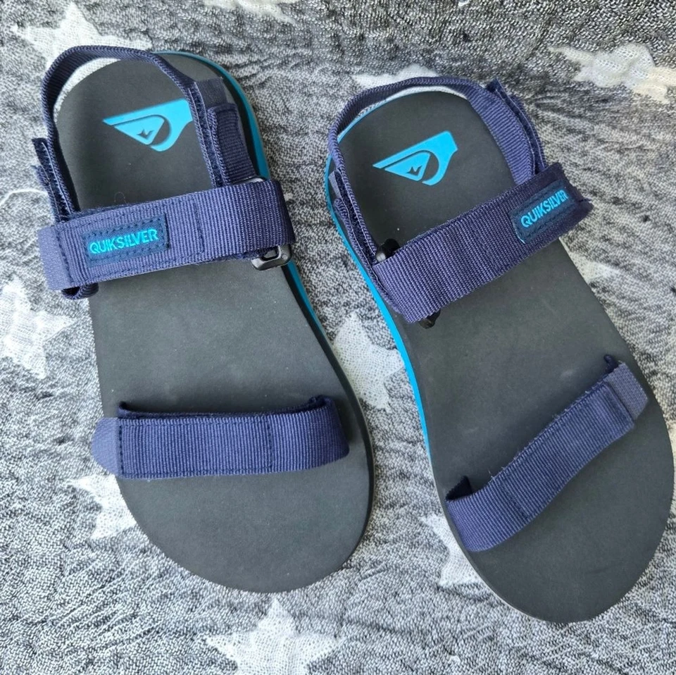 Sandalia QUICKSILVER Mono Enjaulado Correas Ajustables Azul Big Boy 3 En muy buen estado Foto 1 de 4