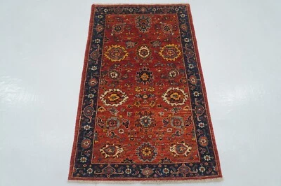 3 x 5 ft Rusty Red Bidjar Oriental Afghan Hand Knotted Traditional Area Rug - Image 1 of 4