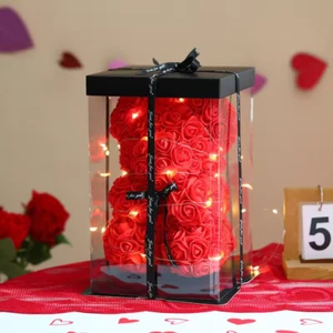 ❤️ Valentine's Day Special Teddy Rose Bear Gift Roses Romantic Present for Her🧸 - Picture 1 of 7