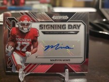 2023 Panini Prizm Draft  Picks Marvin Mims Signing Day Autograph SSP RC Denver 