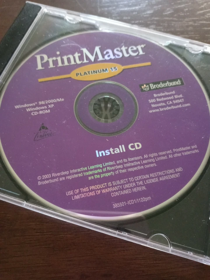 Print Master Platinum 15 Install CD - Image 1 of 1