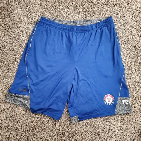 Texas Rangers MLB Mens Under Armour Shorts Royal Blue XXL 2XL New With Tags Cover
