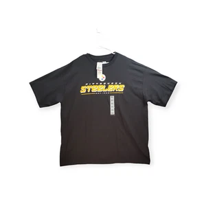 NWT NFL Steelers Team Apparel Short Sleeve T-shirt Size 2XL Black - Picture 1 of 13