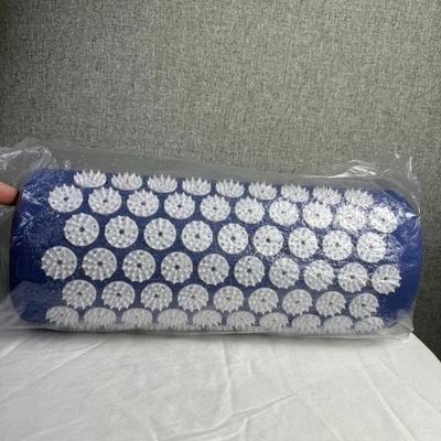 NEW Blue Acupressure Pillow for Neck & Lumbar Muscle Pain Relief 12in - Image 1 of 3