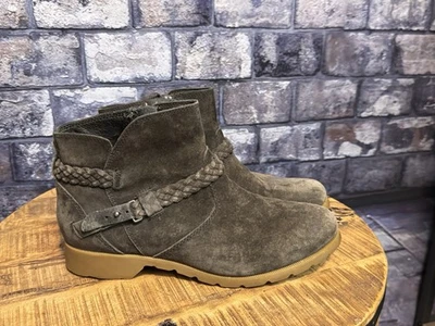 Женские сапоги Teva Delavina 9 цвет серый замшевый плетеный ремень ботильоны комфорт - Изображение 1 из 4