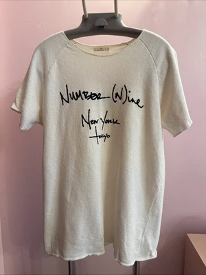 Vintage Ivory Short Sleeve Graphic Thermal Fabric Made In Korea Shirt Men’s L - Image 1 of 4