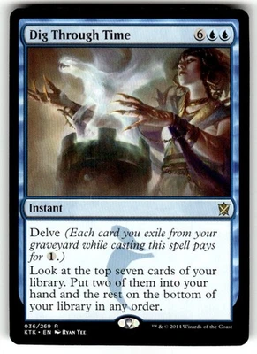 Dig Through Time 036/269 Non Foil Khans of Tarkir Magic The Gathering NM - Image 1 of 2