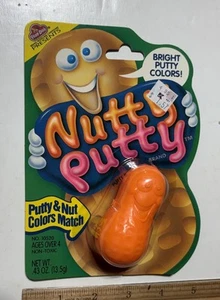 Sealed 1991 Nutty Putty Play-Doh ORANGE Putty & Plastic Peanut, Tonka, NIP - Picture 1 of 8