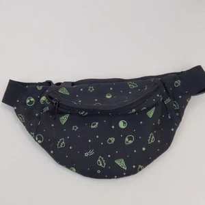 A.Lab schwarze Bauchtasche Alien Pizza Yin Yang Space Print Zip Gürteltasche Kind Kid - Bild 1 von 3