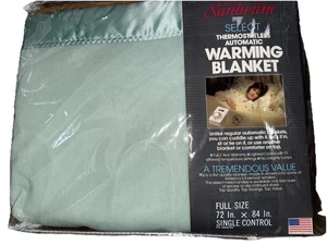 Sunbeam Warming Electric Blanket Full/double Vintage-mint Green 72 X 84 - Picture 1 of 3