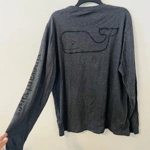 Vineyard Vines Tee-Shirt Mens Large Gray Whale Logo Preppy Casual 100% Cotton - Picture 1 of 8