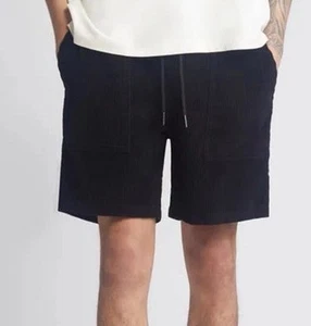 BP Black Corduroy Drawstring Shorts Cargo Pockets 100% Cotton Men Size 3XL - Picture 1 of 10