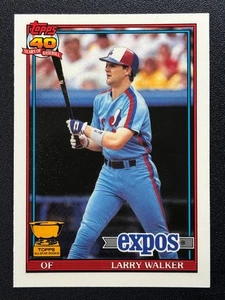 1991 Topps Tiffany  #339  Larry Walker  Montreal Expos  Colorado Rockies - Picture 1 of 2
