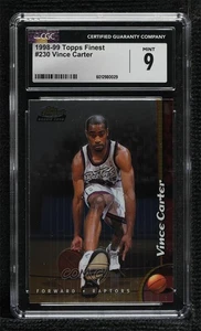 1998-99 Topps Finest Vince Carter #230 CGC 9 Mint Rookie RC HOF - Picture 1 of 3