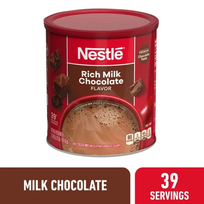 Nestle Hot Cocoa Rich Milk Chocolate Flavored Mix Powder, 27.7 oz, Can - Image 1 of 4