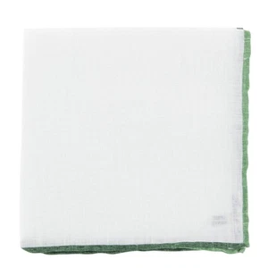 Fiori Di Lusso White Solid Linen Blend Pocket Square - 12 3/8" x 12 3/8" (841) - Picture 1 of 4