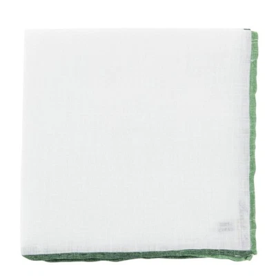 Fiori Di Lusso White Solid Linen Blend Pocket Square - 12 3/8" x 12 3/8" (841) - Image 1 of 4