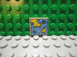 Lego 1 Tan 2x2 Printed Tile Map Compass Pirate Ship NEW - Picture 1 of 1