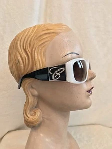CHOPARD Black & White "C" Rhinestone Sunglasses SCH028S 9EN - Picture 1 of 12