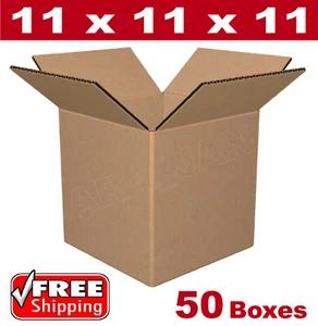 50 - 11x11x11 Cardboard Boxes Mailing Packing Shipping Box Corrugated Carton - Picture 1 of 1