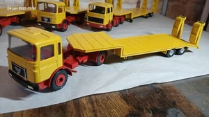 GESCHA camion MAN F + remorque porte-char 1/50 TRUCK LKW no box conrad nzg 1/43 - Foto 1 di 8