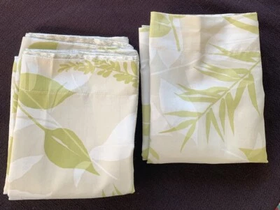 2 Новый LIZ CLAIBORNE дома стандарт подушки SHAMS зеленый желтовато-коричневый листья кнопка - Изображение 1 из 4