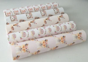 OFERTA ESPECIAL PAQUETE DE 5 HOJAS DE TELA IMPRESAS EN LONA DE BOSQUE. ARCOS DE PELO. ARTESANÍAS - Imagen 1 de 1