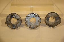 Lot of 3 Vintage Flat Back Tin Cookies Cutters 1 Heart, 1  Flower, 1 Star.