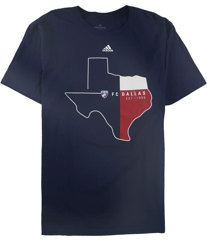 Adidas Mens FC Dallas Est. 1996 Graphic T-Shirt, Blue, X-Large Cover